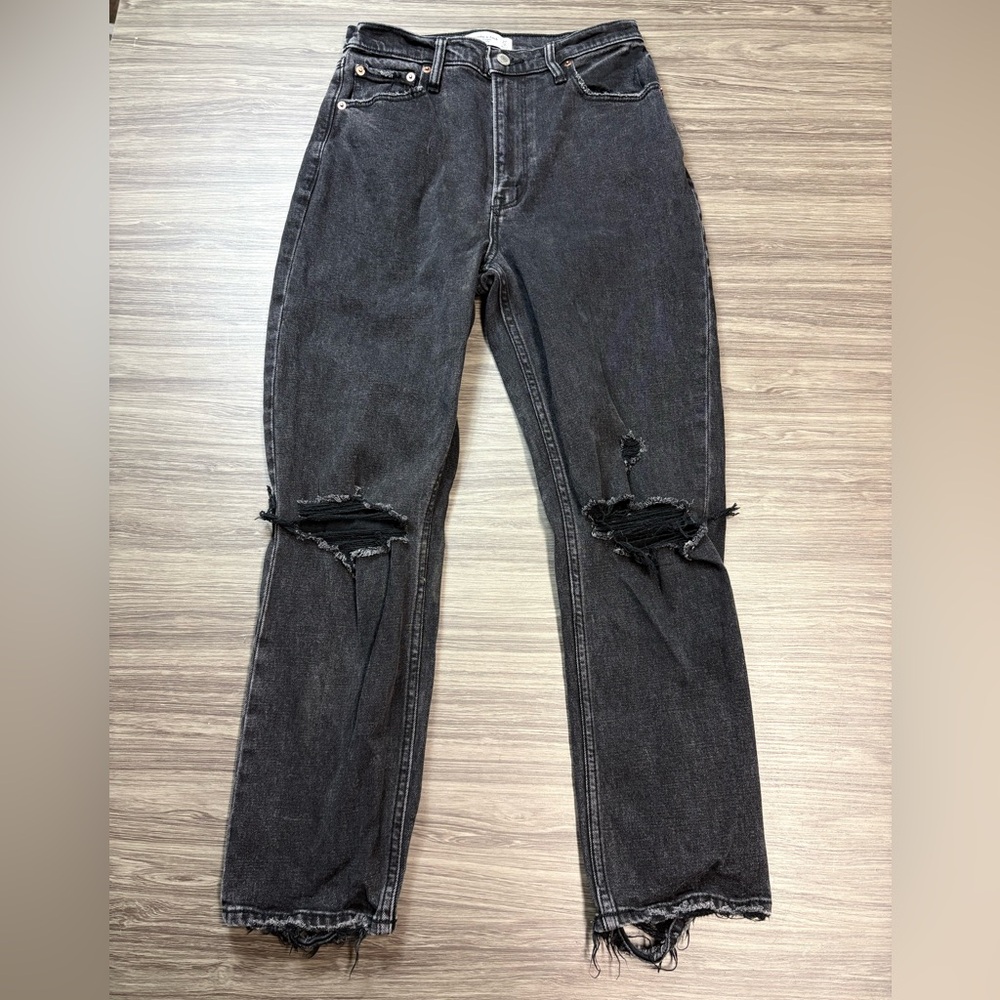 Abercrombie & Fitch The Ankle Straight Ultra High Rise Curve Love Size 27 / 4R